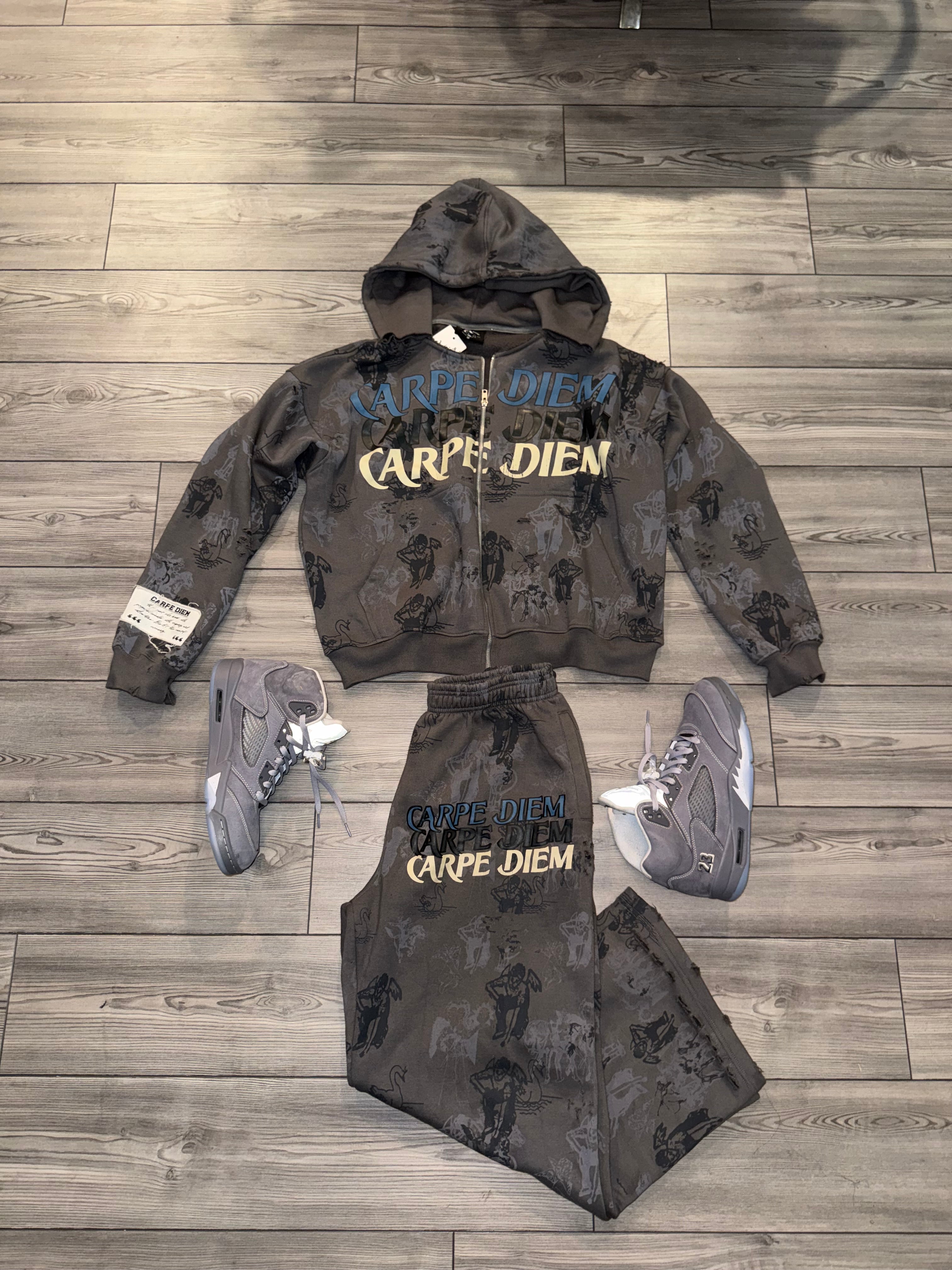 GREY FBG “CARPE DIEM” SWEATSUIT