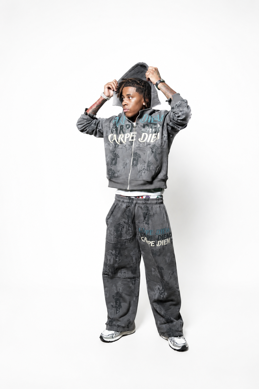 GREY FBG “CARPE DIEM” SWEATSUIT