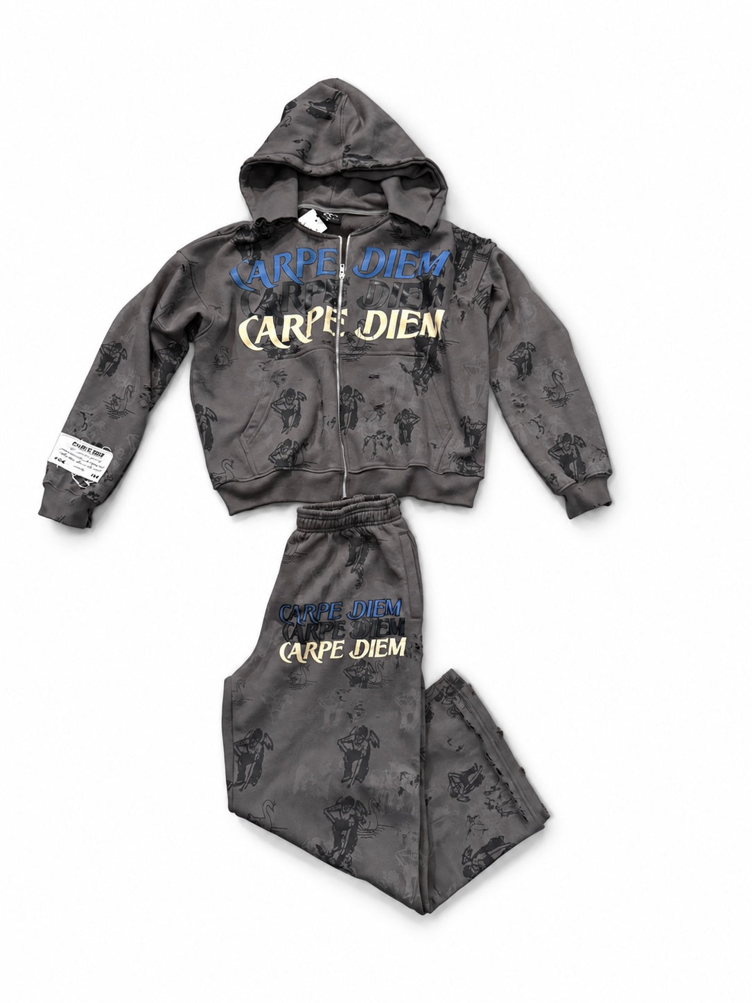 GREY FBG “CARPE DIEM” SWEATSUIT