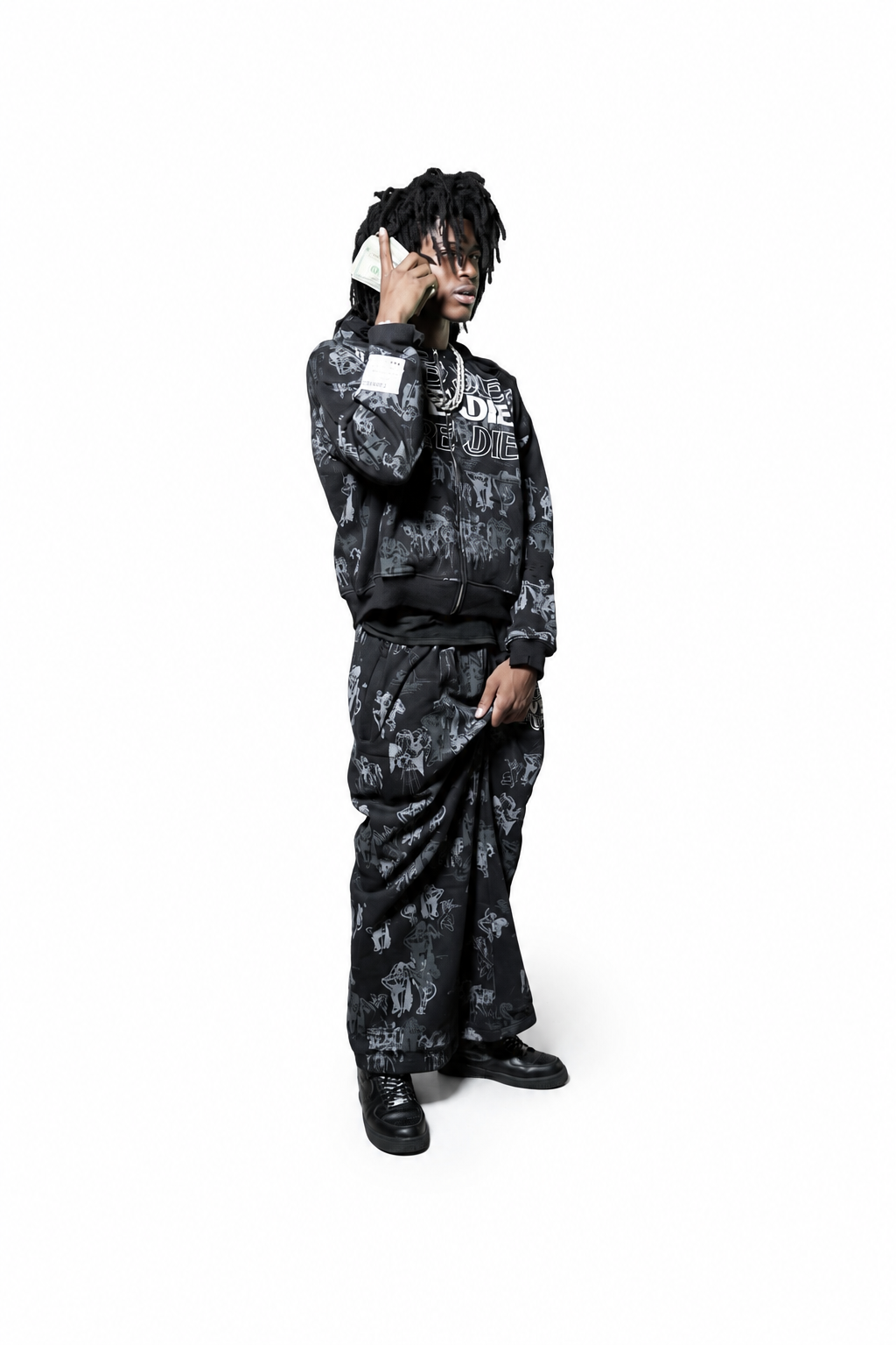 BLACK “CARPE DIEM” SWEATSUIT